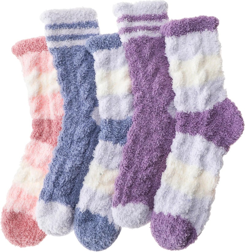 ANTSANG Womens Fuzzy Socks Fluffy Slipper Cozy Cabin Winter Soft Fleece Warm Comfy Thick Christmas Gift Socks - Image 1